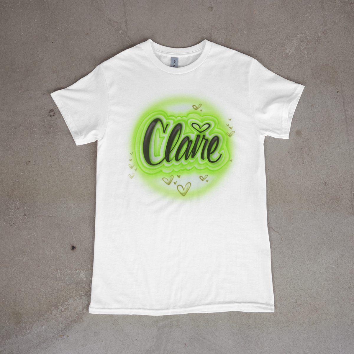 "Claire" style Airbrush t-shirt