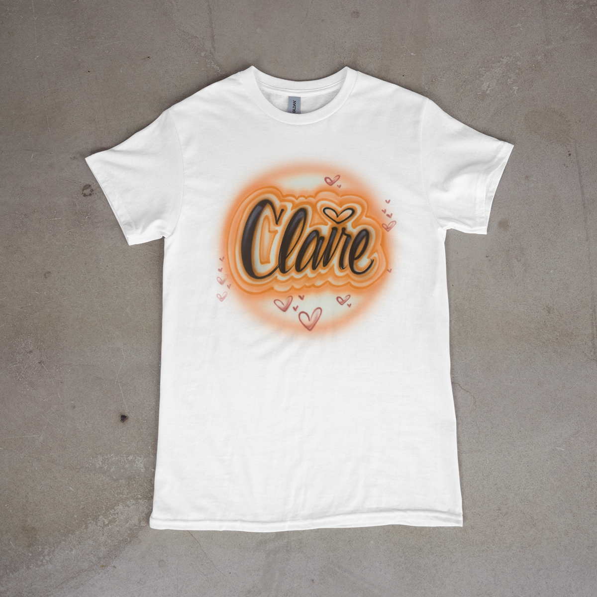 "Claire" style Airbrush t-shirt