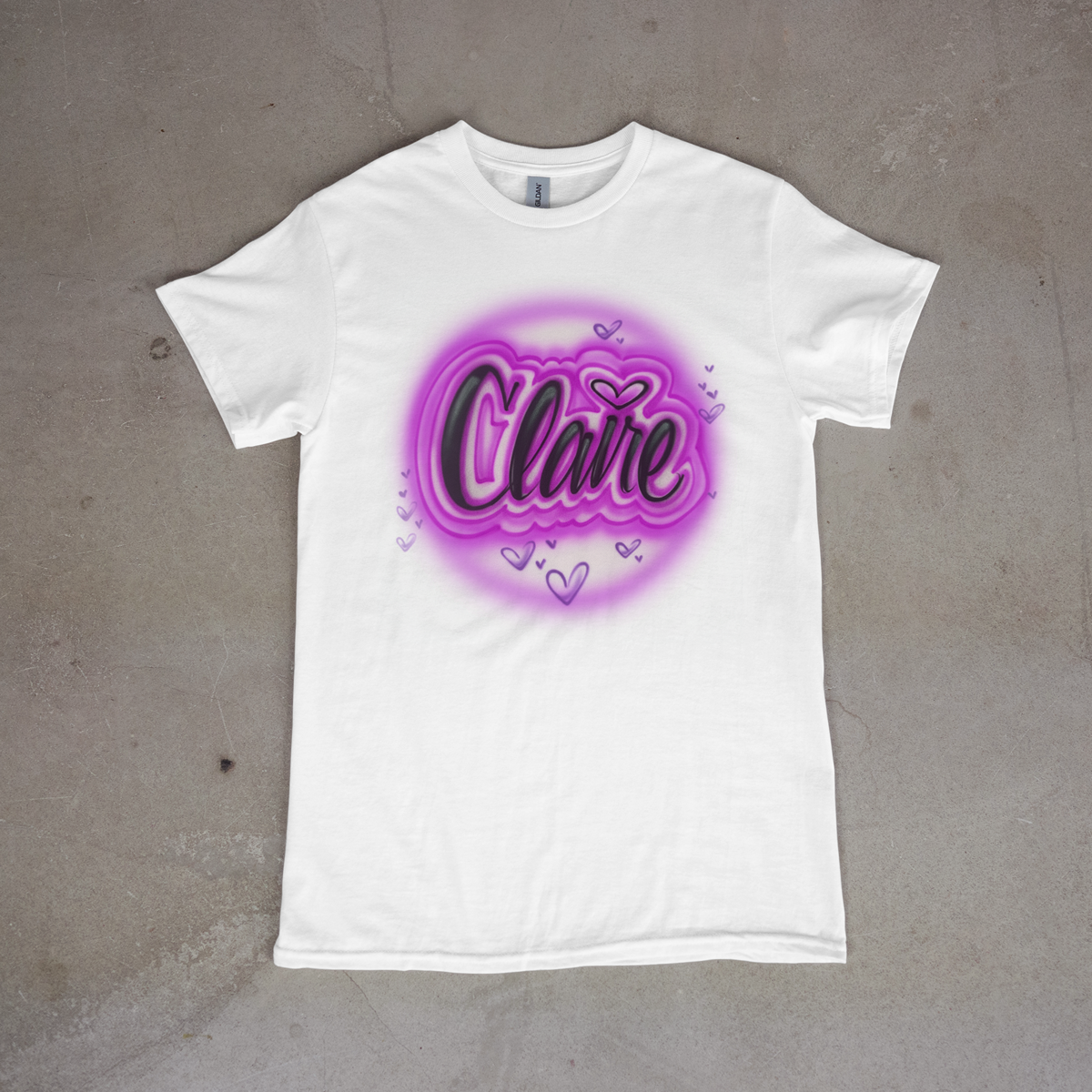 "Claire" style Airbrush t-shirt