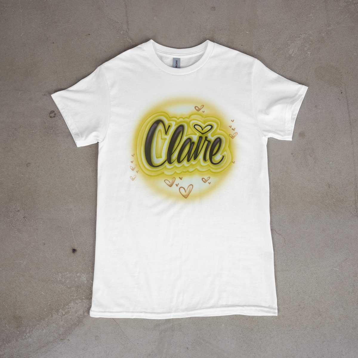 "Claire" style Airbrush t-shirt